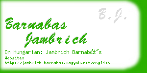 barnabas jambrich business card
